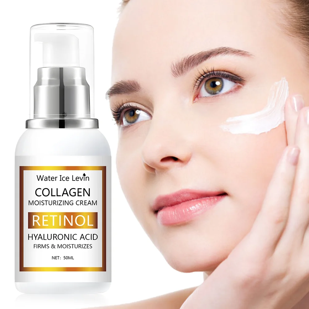 Hidratante facial de retinol com queratina e glicerina para todos os tipos de pele. Fragrância fresca. Adequado para uso diário.