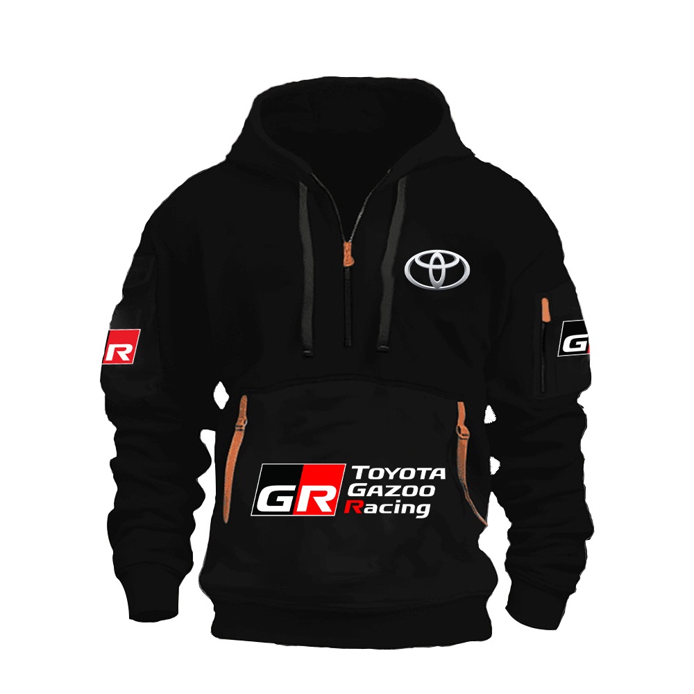 2025 Toyota Emblem Sweat à capuche de sport pour hommes, Toyota GR Racing Le Mans WRC Apparel de course pour passionnés de voitures
