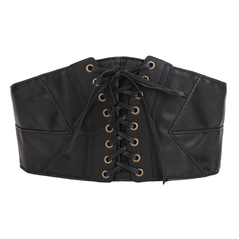Ladies's Retro Binding rope Bronze corns Decorative waist seal simplicity Elastic slim Waistband belts For Women Shirt Dress