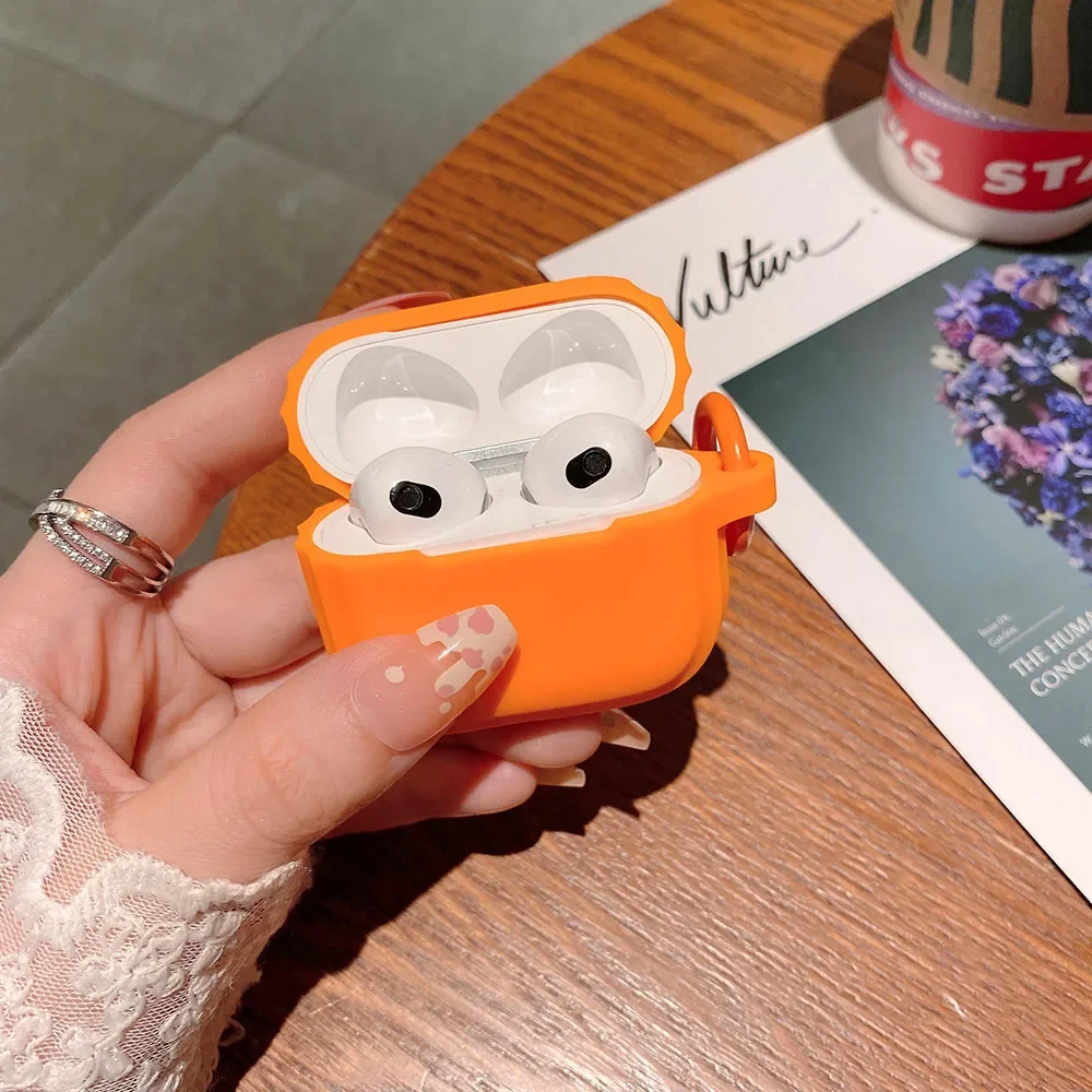 Đơn Giản Mềm Silicone Lỏng Dành Cho Tai Nghe AirPods 3 2021 Không Dây Bluetooth Ốp Lưng Bảo Vệ Rung Pro 2 1 funda