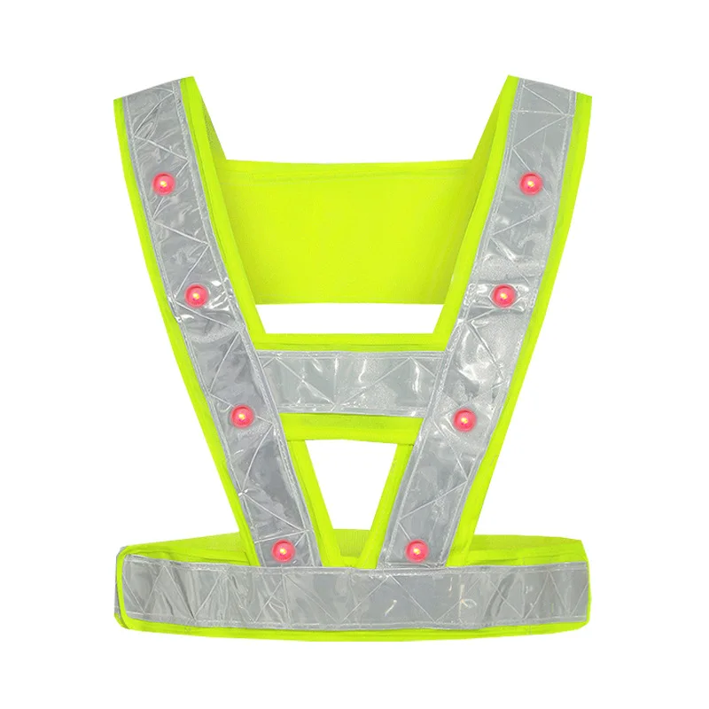 High-visibility LED Luminous Ves Reflective Harness for Night Running and Cycling Safety Warning Light USB Rechargeable Vest