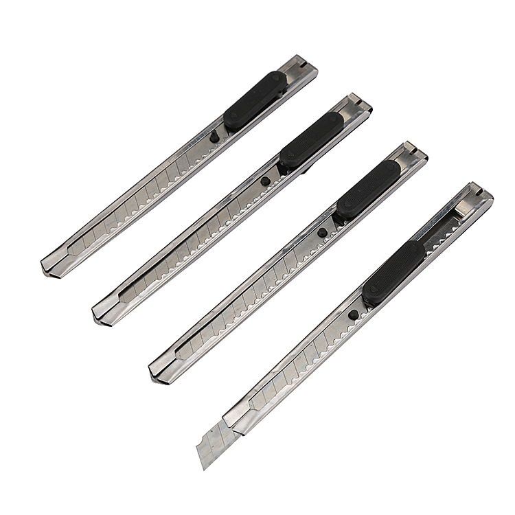 1PCSStainless stahl utility messer trompete tragbare büro liefert metall papier messer student schreibwaren hand werkzeug messer großhand