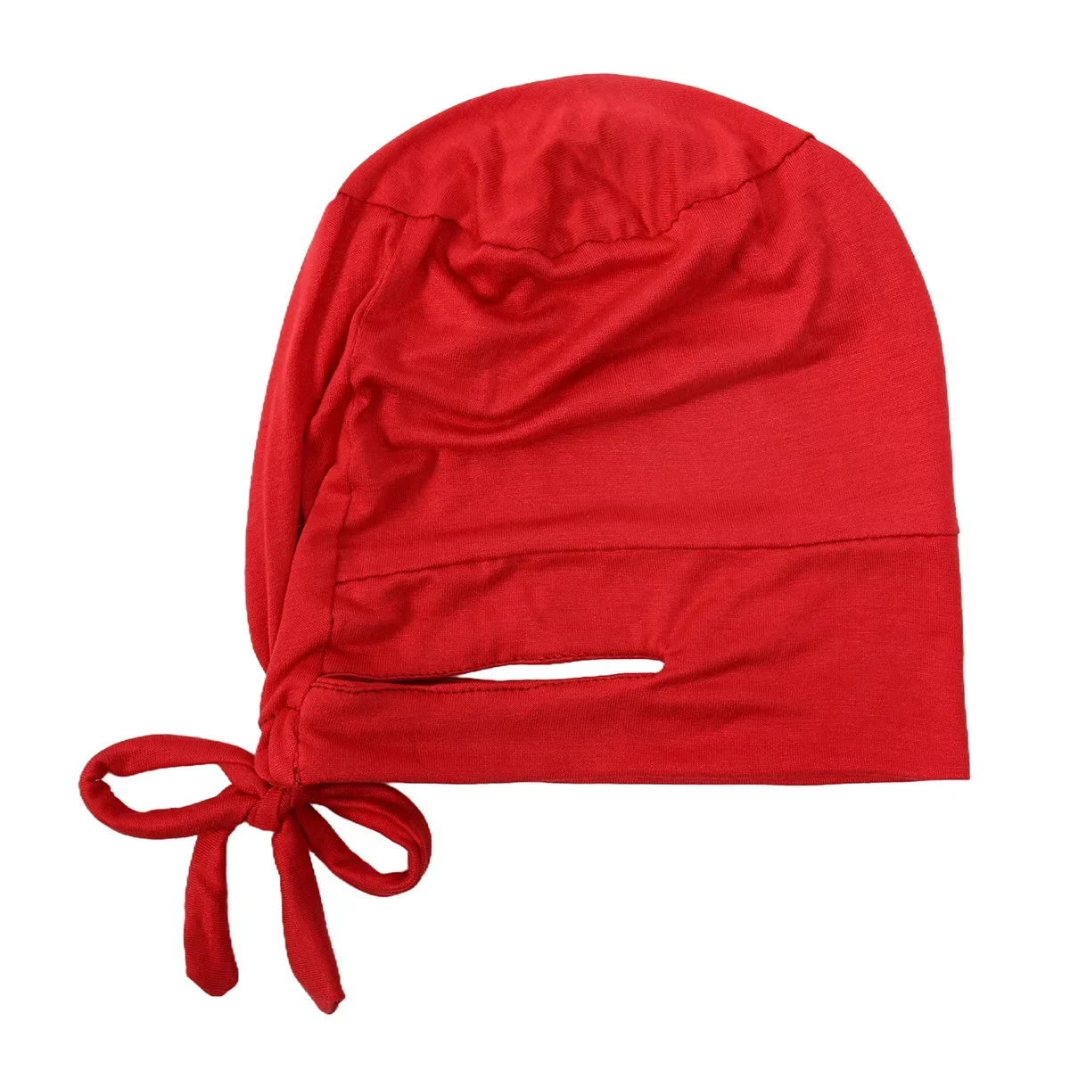 Feminino hijab islâmico sob cachecol pronto cor sólida undercap com buraco de orelha quimio boné bandanas underscarf para hijabs gorros bonnet