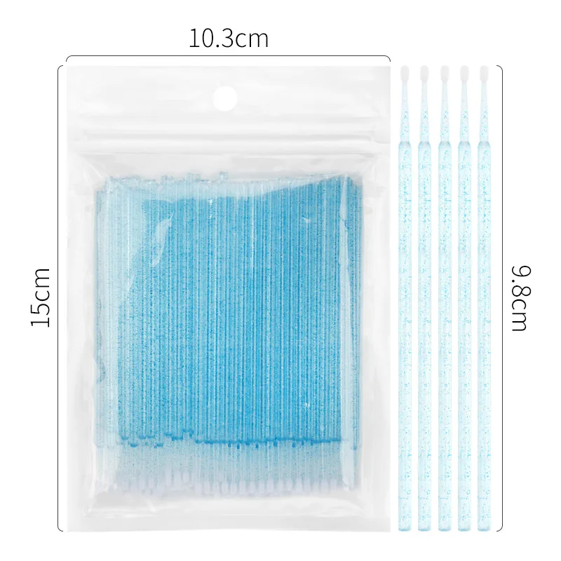 100PCS Cotton Swabs Eyelashes Extension Brushes Micro Applicators For Eyelash Extension Removing Cleaning Tool Accessories
