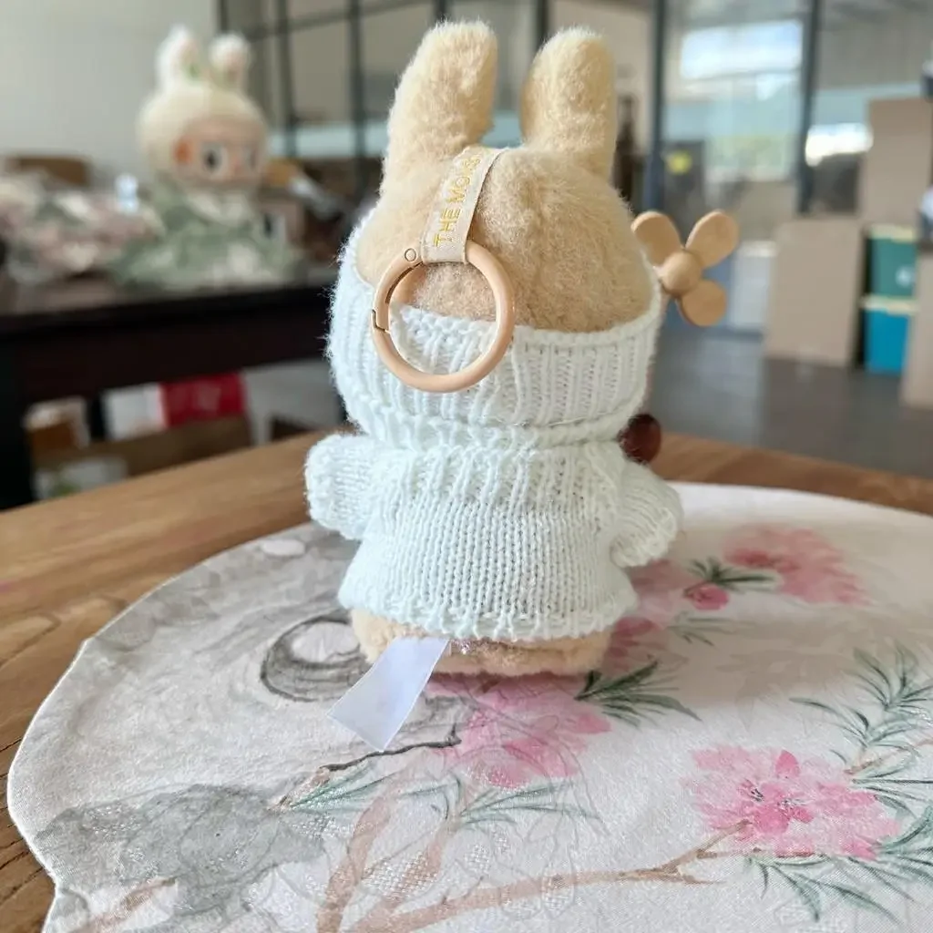 새로운 인형 옷 펜던트 세트, LABUBU 곰 모자 사랑 스웨터 세트, DIY 인형 액세서리, 재미 있고 귀여운 아기 옷, 크리스마스 선물