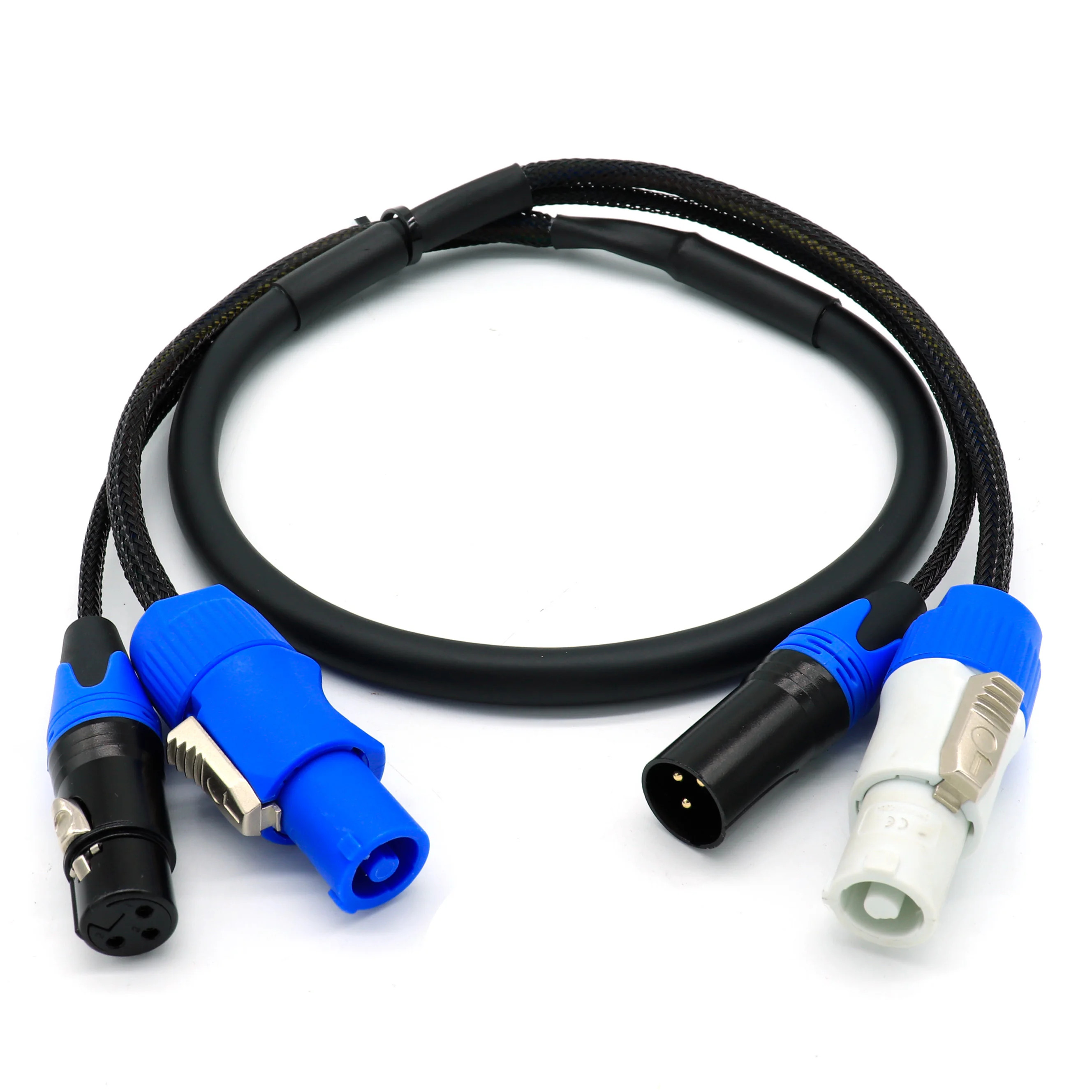 Высококачественный 3-контактный комбинированный кабель Powercon XLR, 1 м, 2 м, 3 м, 5 м, кабель питания DMX512 для освещения сцены, светодиодный экран