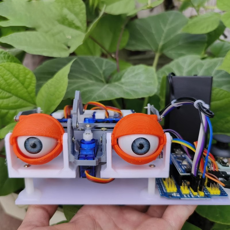 SG90 Servo Joystick Control Animatronic Eyes für Arduino Bionic Robot DIY Kit STEM Lernspielzeug Maker Open Source Project
