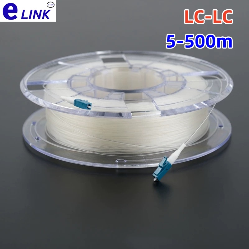 LC-LC Transparentes Glasfaserkabel für den Innenbereich, 5–500 m Trommel, G657A2, unsichtbarer FC/UPC-Singlemode-Singlemode-Single-Core-Jumper, 10 m, 50 m, 100 m, 200 m, 30 m