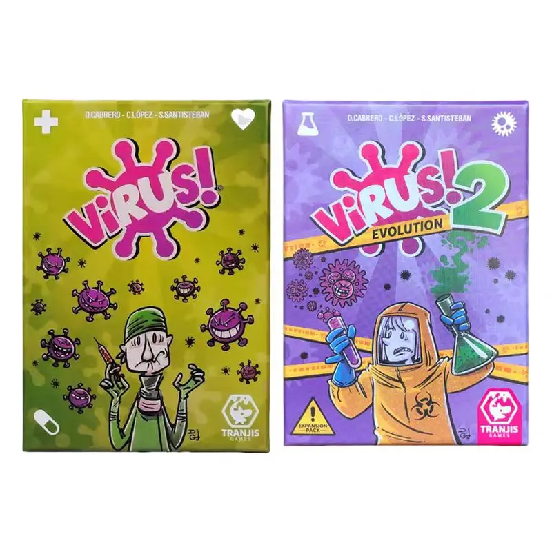 Virus 1 2 3 Juego de mesa el juego de cartas Contagiosamente divertido Español Inglés Versión francesa Juego de fiesta para diversión Juego familiar
