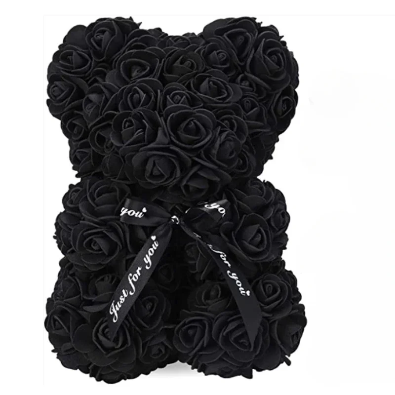 Artificial Flower Eternal Rose Teddy Bear for Mom Mother's Day Birthday Valentine's Day Anniversary Gifts & Decorations