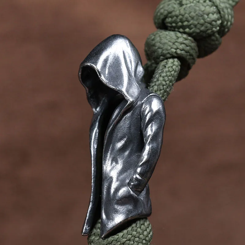 Capa de latón, cuentas de cuchillo EDC DIY, pulseras tejidas de Paracord, colgantes de cordón, accesorios, herramientas para exteriores, dijes colgantes