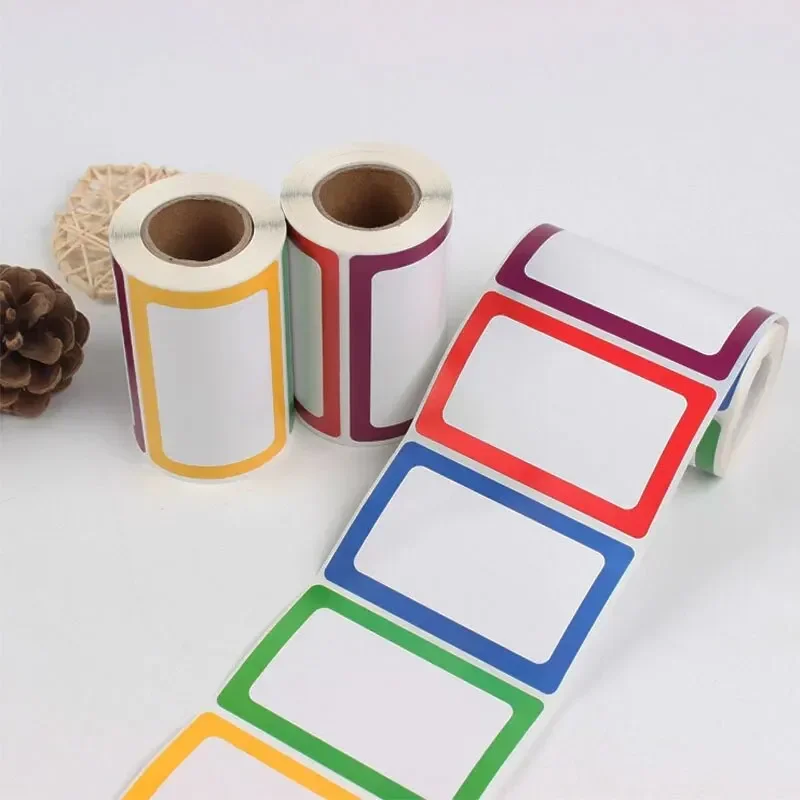 250PCs Waterproof Blank Stickers Self Adhesive Assorted Removable Label Stickers Name Tag Bottle File Office School Supplies