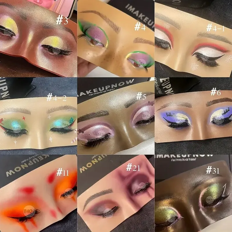 Deska do twarzy do ćwiczeń makijażu, realistyczna wkładka 3D, cień do powiek, eyeliner do brwi, rzęsy, mapowanie realistycznej skóry twarzy, deski do oczu