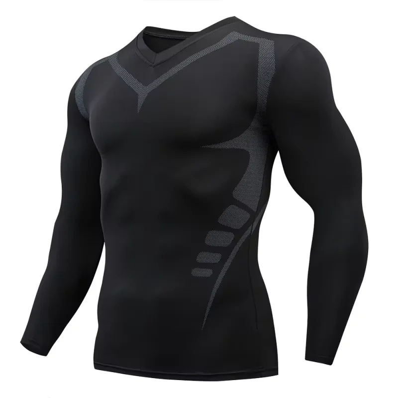 メンズ Tシャツ男性ランニングスポーツ Tシャツ男性圧縮フィットネストップス Tシャツ Quick DryTight トレーニングジムスポーツランニングシャツジャージ