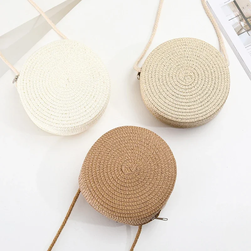 Gusure ฤดูร้อนทอฟางกระเป๋า Crossbody สําหรับผู้หญิงแฟชั่น Handmade หวายชายหาดกระเป๋าถือขนาดเล็กกระเป๋าเดินทางไหล่หญิง