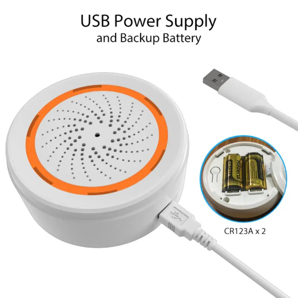 NEO Tuya Zigbee Âm Thanh Ánh Sáng Cảm Biến Gắn Trong 90DB Còi Hú Báo Động Cuộc Sống Thông Minh Ứng Dụng Điều Khiển Từ Xa Nhà Bảo Vệ An Ninh đầu Báo