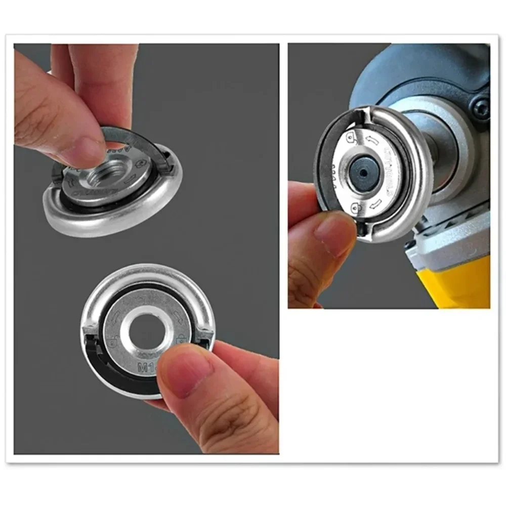 M14 Self-Locking Pressing Plate Grinder Quick Release Flange Nut Power Chuck Tools Universal M14 Thread Angle Grinder