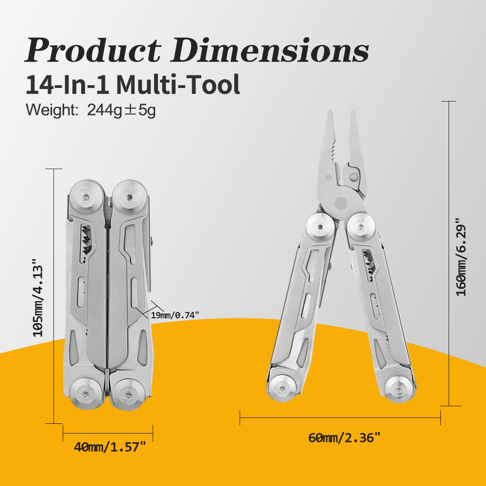 Idéias de presente para homens, ferramentas multiuso 13 em 1, presentes para pai, presentes de aniversário para homens, presentes de Natal, acessórios de acampamento