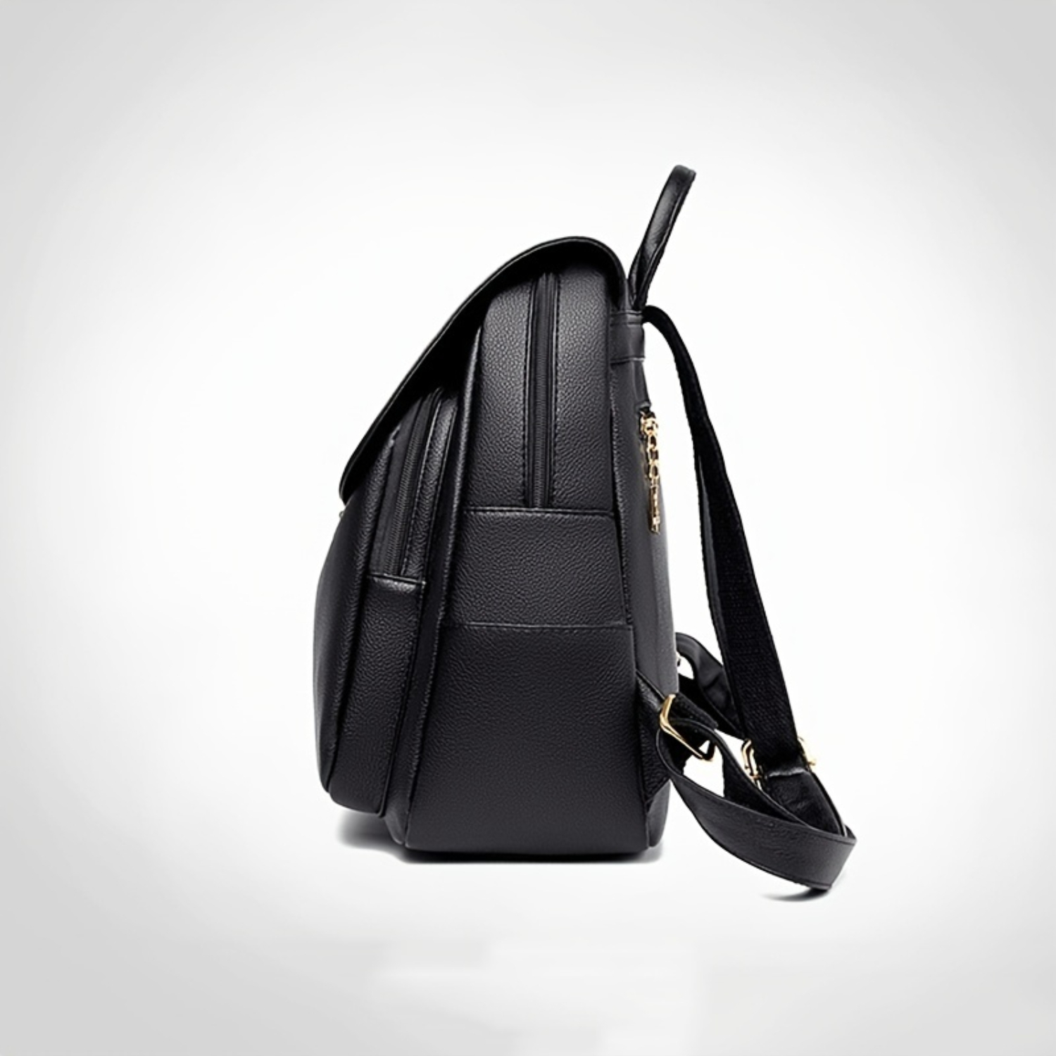 Letter Decor Flap Backpack, Women's Faux Leather Bookbag, Small Travel School Daypack