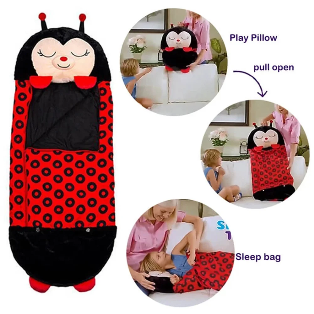 Saco de dormir dos desenhos animados das crianças crianças animal macio preguiçoso sleepsacks bebê boneca de pelúcia travesseiro saco de dormir para meninos meninas presente aniversário