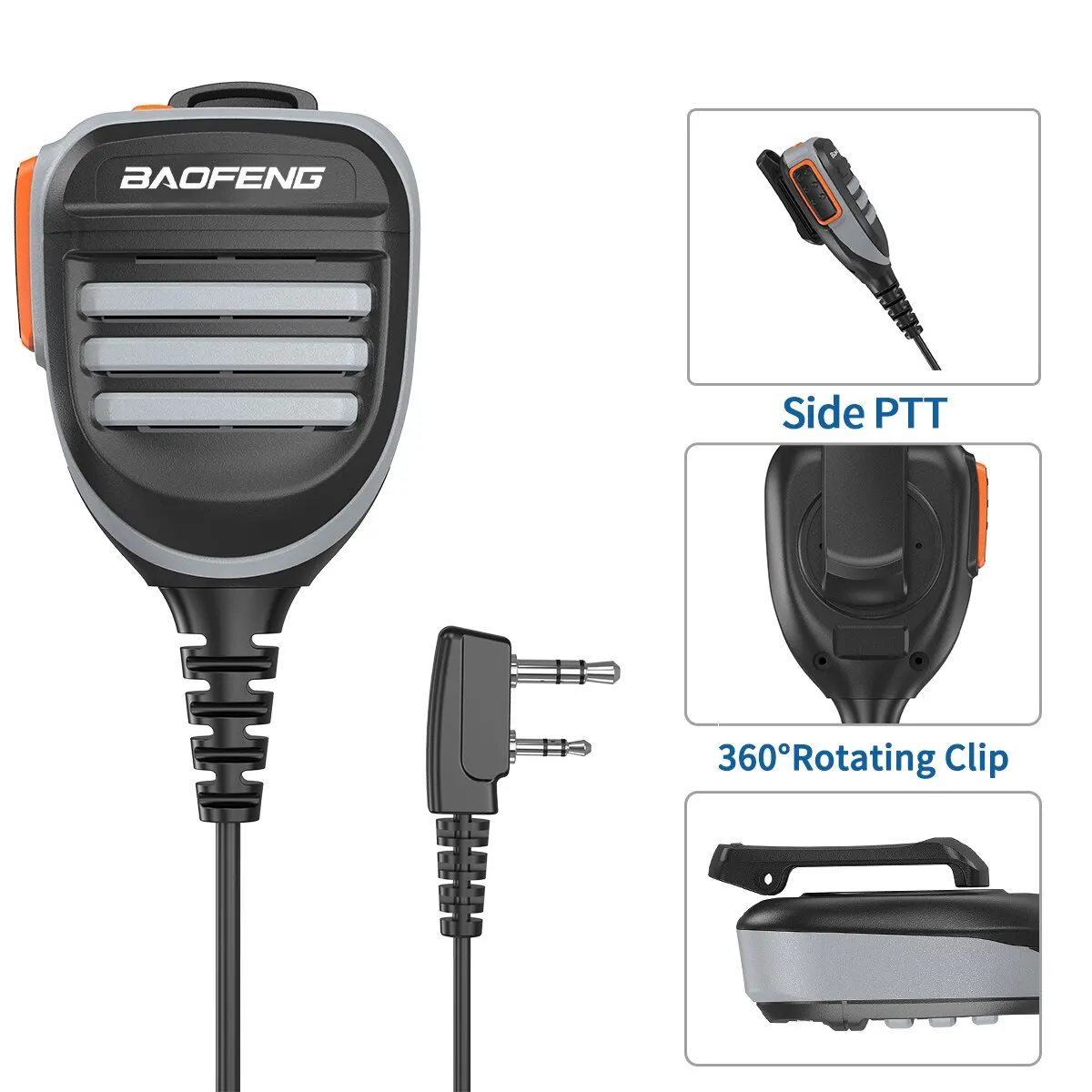 Baofeng UV K5 micrófono para Baofeng UV 5R 82 888S UV 21 17 GPS UV 13 16 18 S9 Quansheng UV K5 5R Plus Walkie Talkie