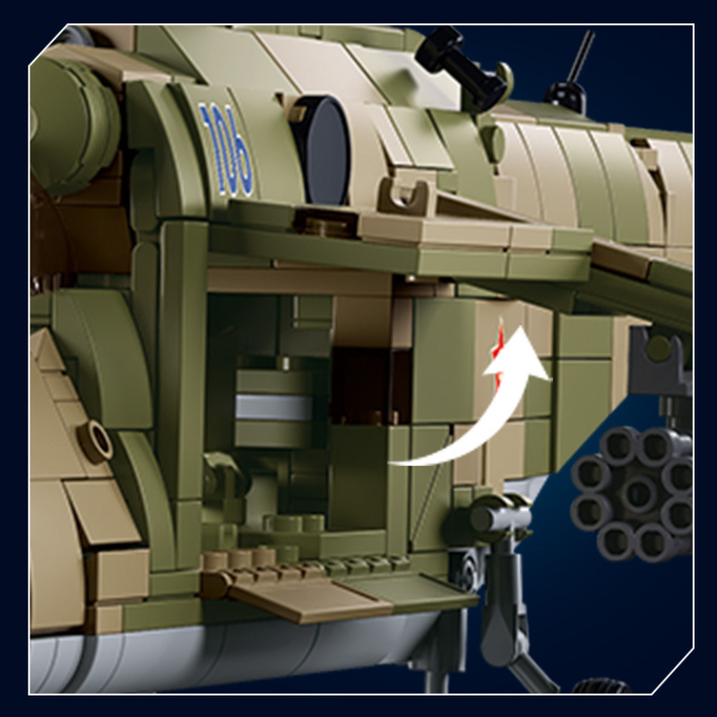 Sluban 組み立てビルディングブロック MI24S 武装輸送ヘリコプター KA52S ガンシップモデル男の子のおもちゃの誕生日ギフト