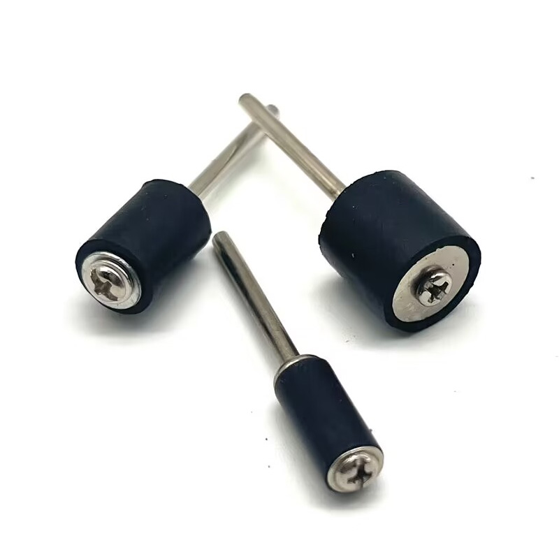 6 個ゴムマンドレル 1/8 1/4 インチグラインダードラムサンディングサンドペーパーサークルキット研磨爪ドレメルゴムドラムマンドレル