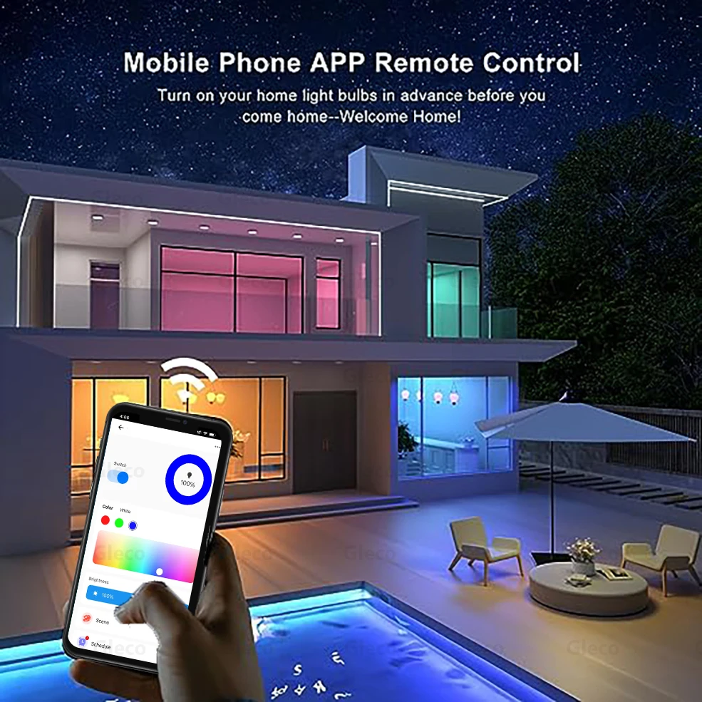 Bombilla LED inteligente E14 WiFi /Zigbee, lámpara de vela LED regulable RGBCW para aplicación Ewelink Alexa Google Home Yandex Alice Smartthings