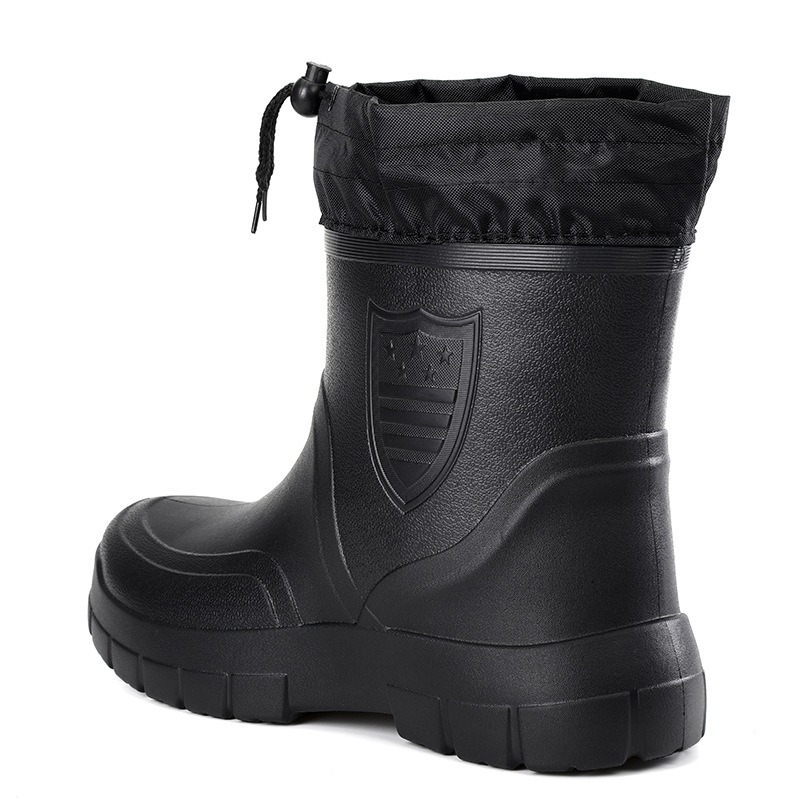 Botas de nieve para hombre, botas de pesca impermeables para exteriores, botines Unisex cálidos de invierno para hombre, botas antideslizantes de suela gruesa de talla grande 46