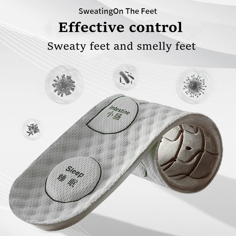 Sottopiede per digitopressione del piede Uomo Donna Morbido e traspirante Inserti per cuscino sportivo Deodorante che assorbe il sudore Suola per scarpa ortopedica