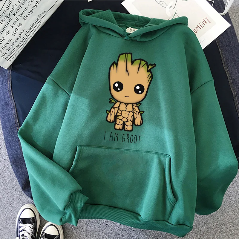 Sudaderas con capucha divertidas de Anime Groot para hombre, sudadera Unisex con estampado de héroe de película, Sudadera con capucha de alta calidad para bebé Groot, Tops con capucha de gran tamaño