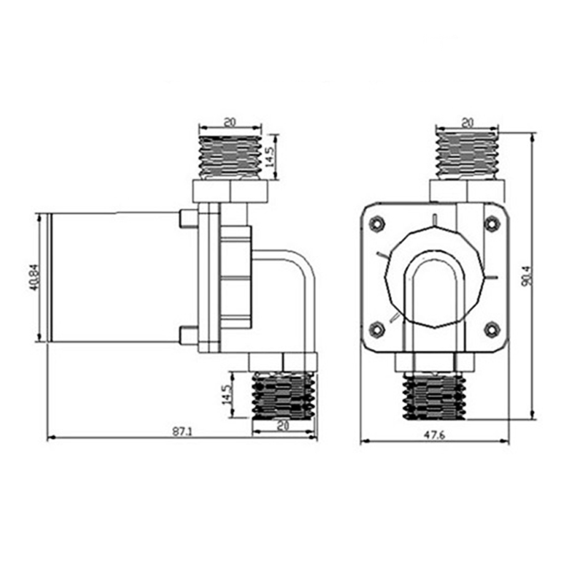 12V 24V DC 多機能ブラシレスウォーターポンプ DC ポンプブースターポンプ温風水冷循環ポンプ 1/2 "DN15