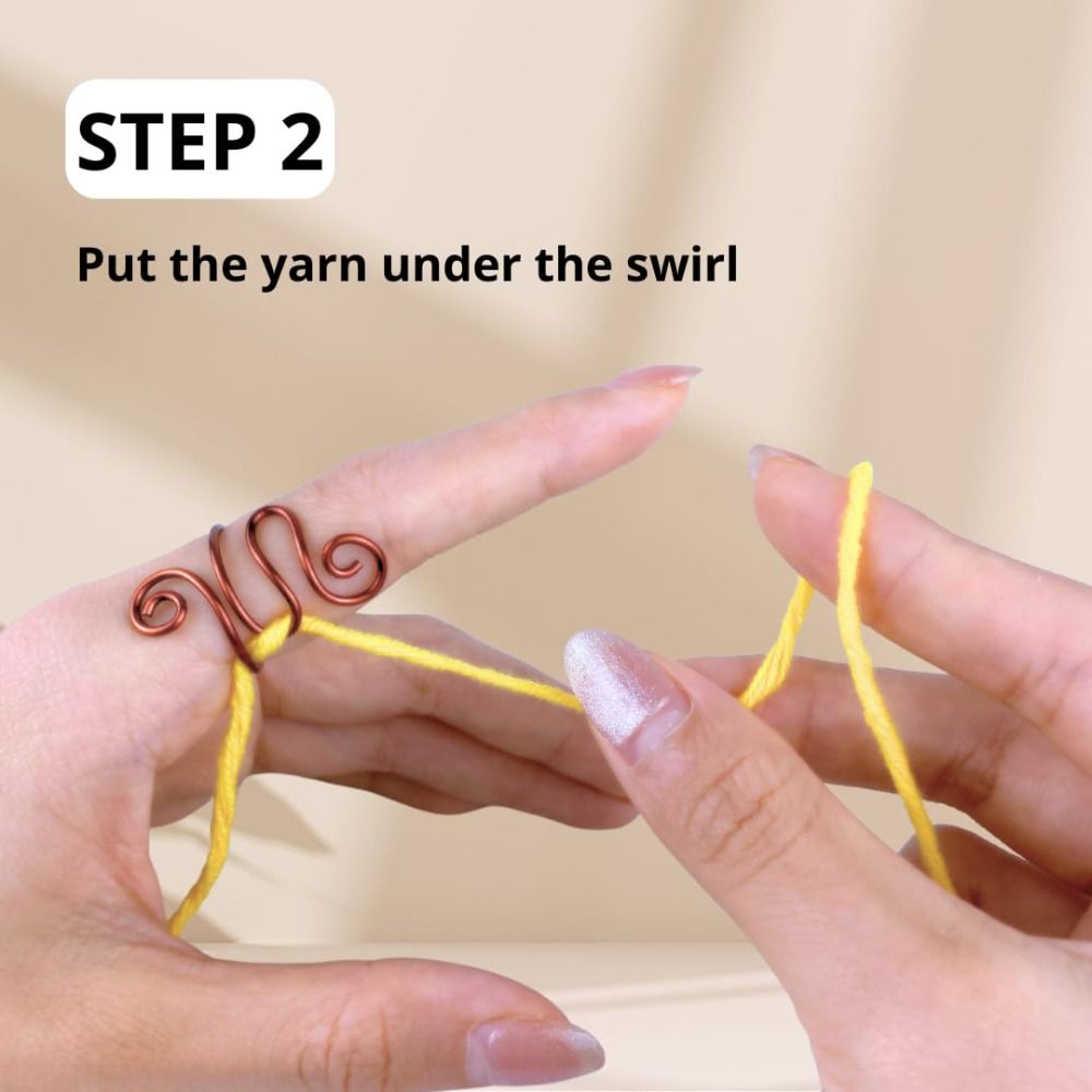 Ajustável Crochet Anel de Dedo, Acessórios De Costura, Dedal Anel, Knitting Loop, Artesanato DIY, Guias De Fio