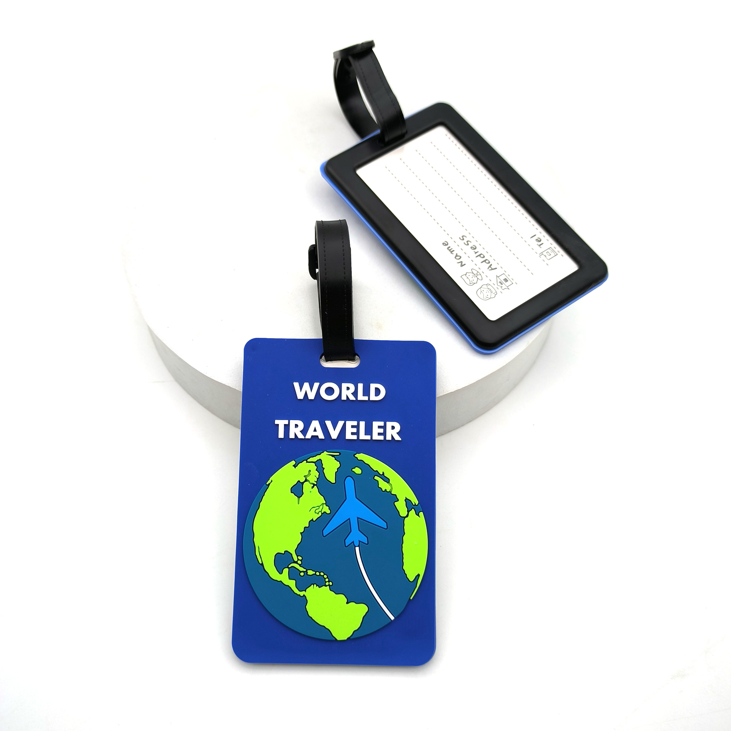 1PCS Reise Zubehör Gepäck Tag Kreative Koffer Mode Stil Silikon Tragbare Reise Halter