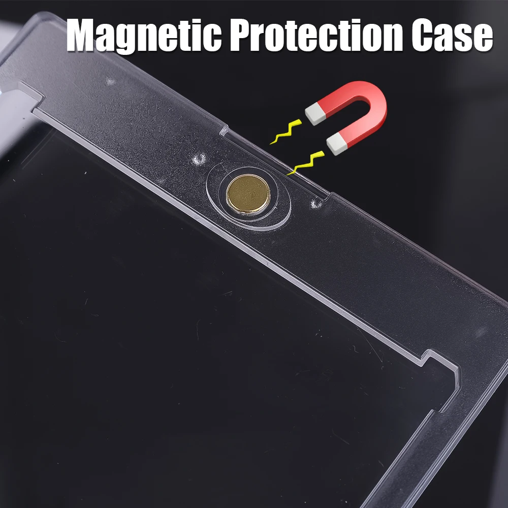 HD 마그네틱 카드 홀더 35Pt 트레이딩 야구 카드 보호 케이스 한국어 Kpop 아이돌 사진 카드 용 클리어 마그넷 탑 로더