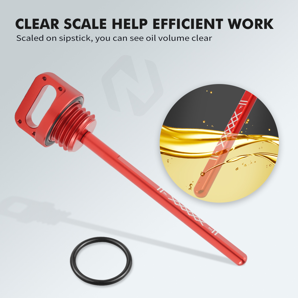 Varilla de nivel de aceite ATV para Yamaha Raptor 700 700R YFM 700RW 700RSE Raptor 660R YFZ450 YFM700RW YFM700RSL Accesorios de repuesto Rojo