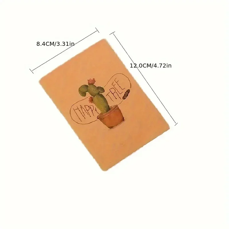 10 Stück kleines süßes Kraft-Taschen-Notizbuch, 64 K, 16 Blatt, leeres Mini-Tagebuch, Memo-Notizblock für Studenten, Reisende, Schulbedarf