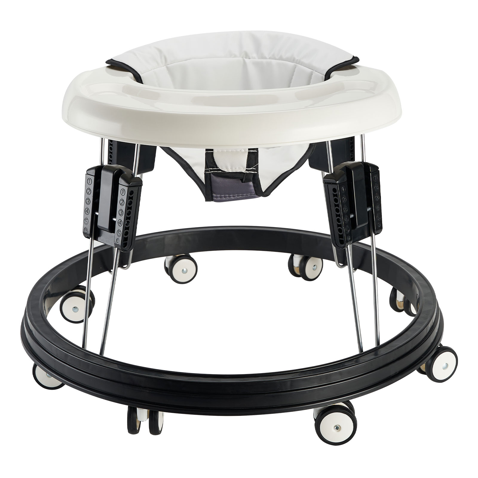 Baby Walker, Foldable Multi-Function Anti-Rollover Walker with Brake Design,5 Level Height Adjustable, Baby Walkers
