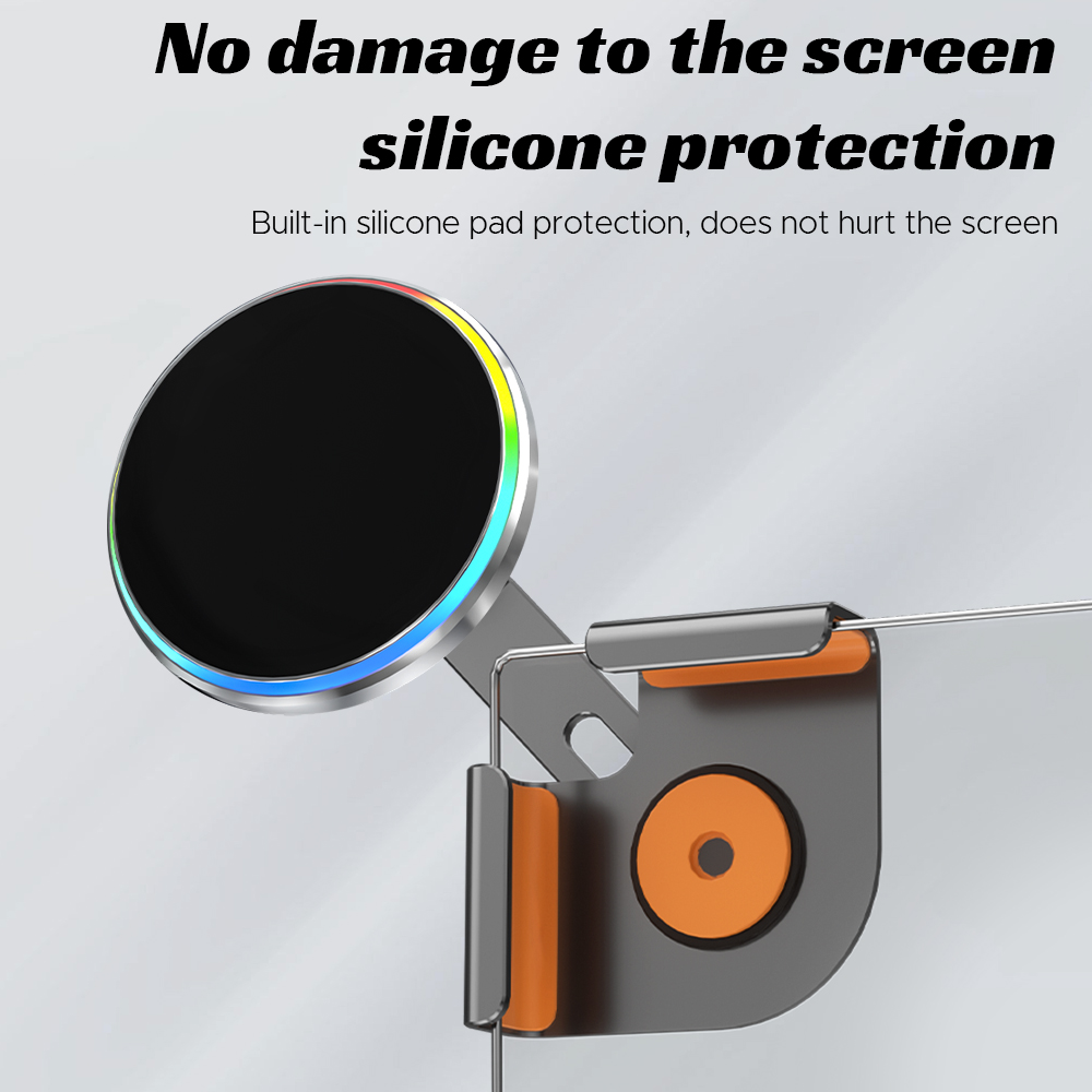 For Tesla Model 3/Y/S/X Aluminum Car Phone Holder Metal Screen Side Mount Magnetic Wireless Charger 15W Fast Charging