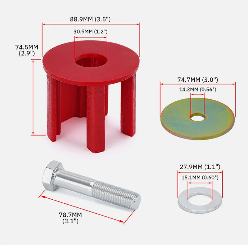 Kostenloser Versand Engineering Dog Bone Motor Halterung Einsatz Kit Straße Passt FÜR VW CC 09 + 2,0 TSI FARBE