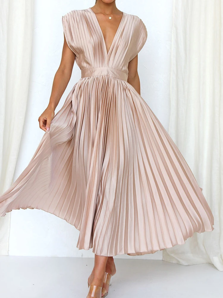 Vestido de fiesta de manga corta sin tirantes para mujer, vestido de retazos sin espalda, ropa de estar por casa Simple, envío directo, verano, nuevo