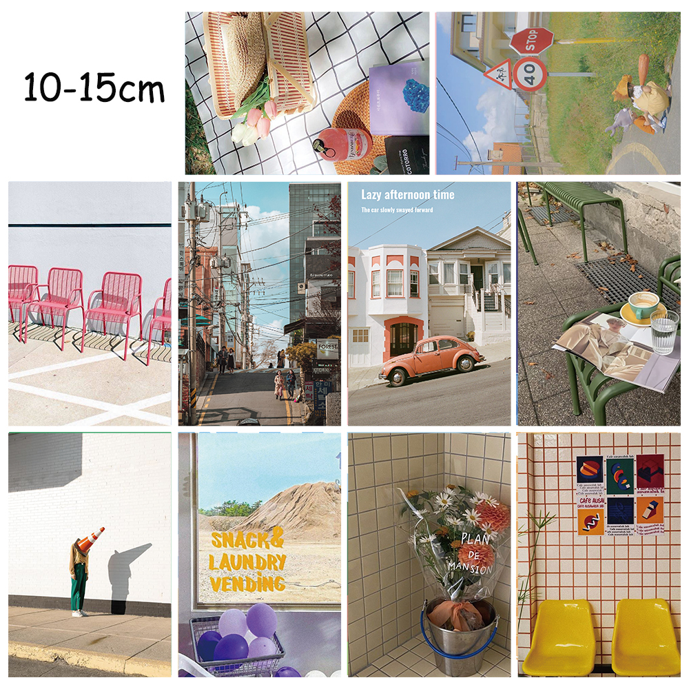 ロマンチックなマークのポスター,原宿の写真はがき,家の壁の装飾,リビングアートの写真,10x15cm, 10個