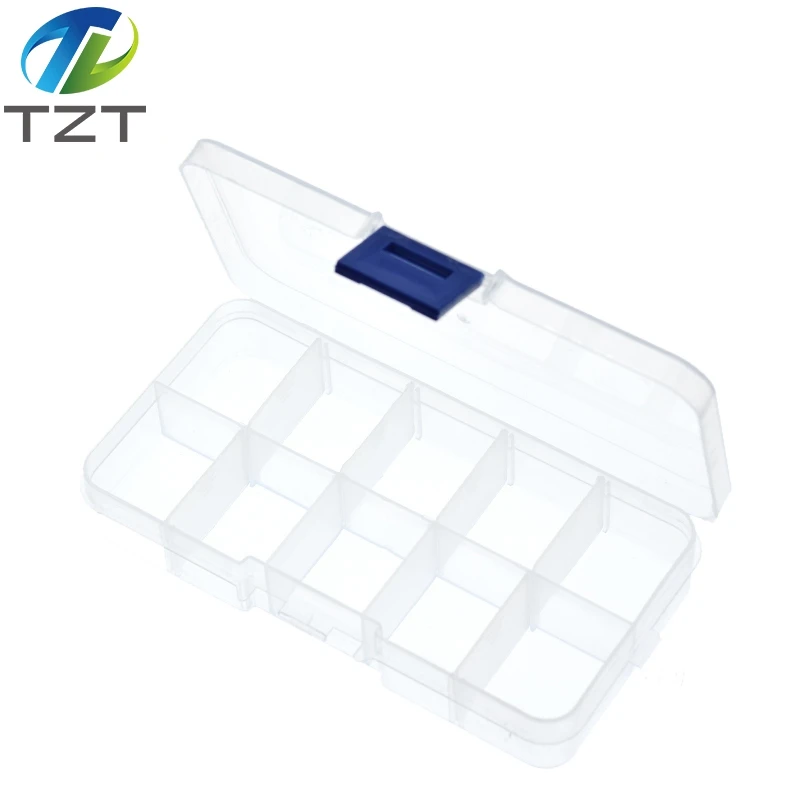 10 Grid canbe remove transparent plastic small box kit