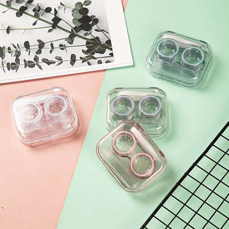 Customized Color Contact Lens Case Clip Stick Tweezers Combination Box Piece Clip Set for Lenses Color Tweezers