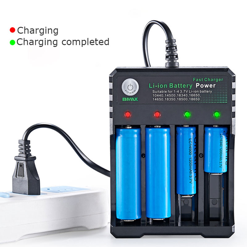 18650 リチウムイオンバッテリー充電器 4 スロット AC 110V 220V EU/US デュアル 18650 充電用 3.7V 4.2V 充電式充電 18500