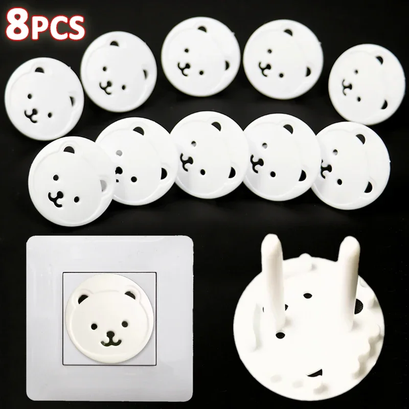 Cubiertas de protección para toma de corriente de doble conector, interruptor antichoque eléctrico, cubierta protectora para enchufe de seguridad, suministros de seguridad para bebés, 4/8 Uds.