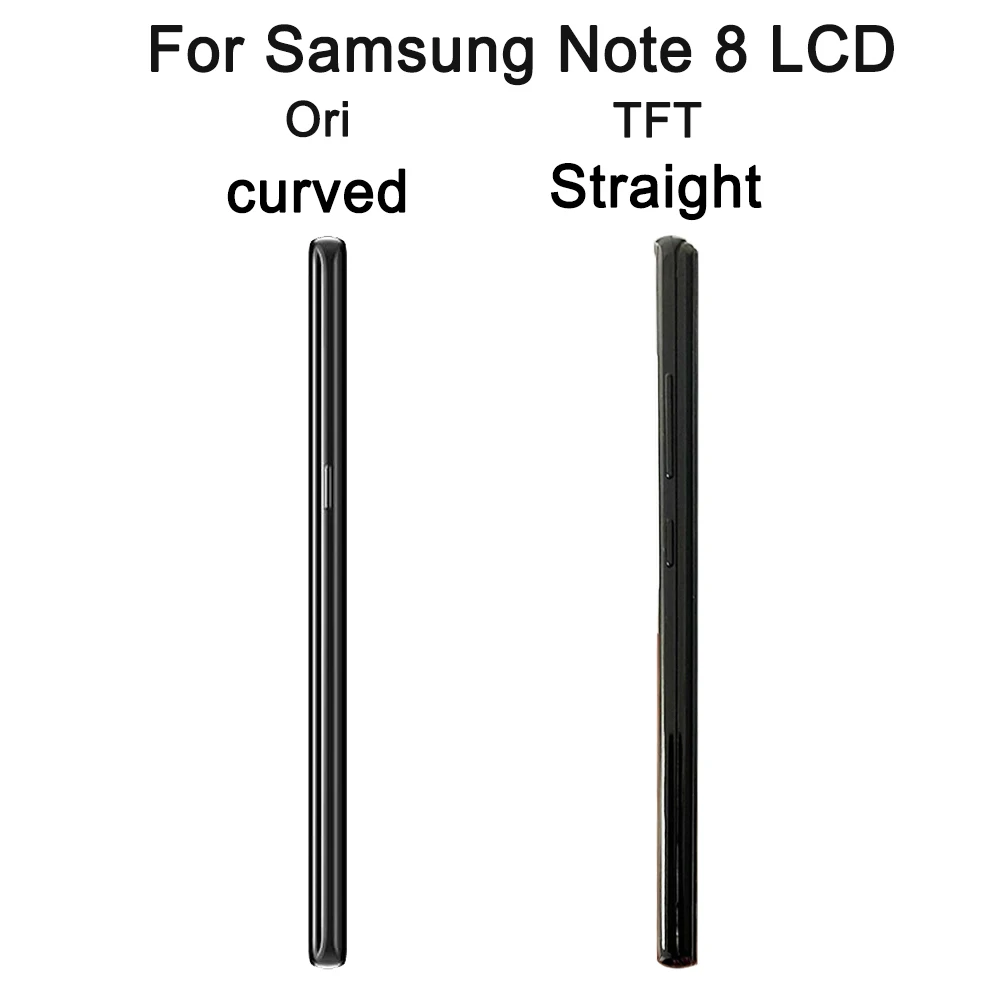 Экран Note 8, экран с рамкой для Samsung Note8 N950F N950U N950W N950FD, ЖК-дисплей, дигитайзер сенсорного экрана в сборе