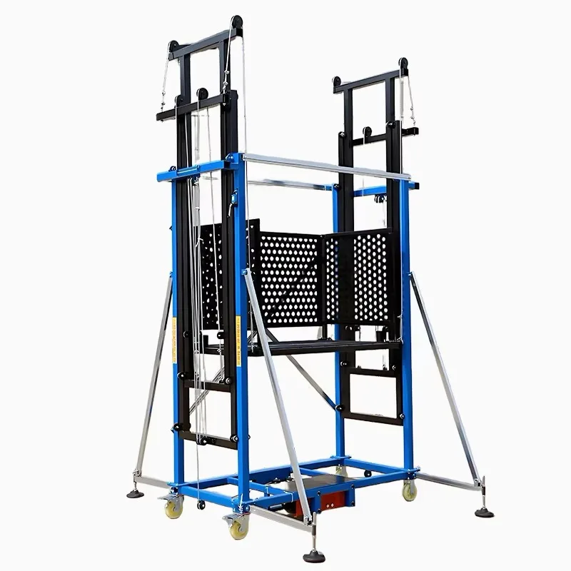 Electric Mobile Scaffolding System With Wireless Remote Control 500KG Bearing Capacity 8M Operating Height Collapsible Platform