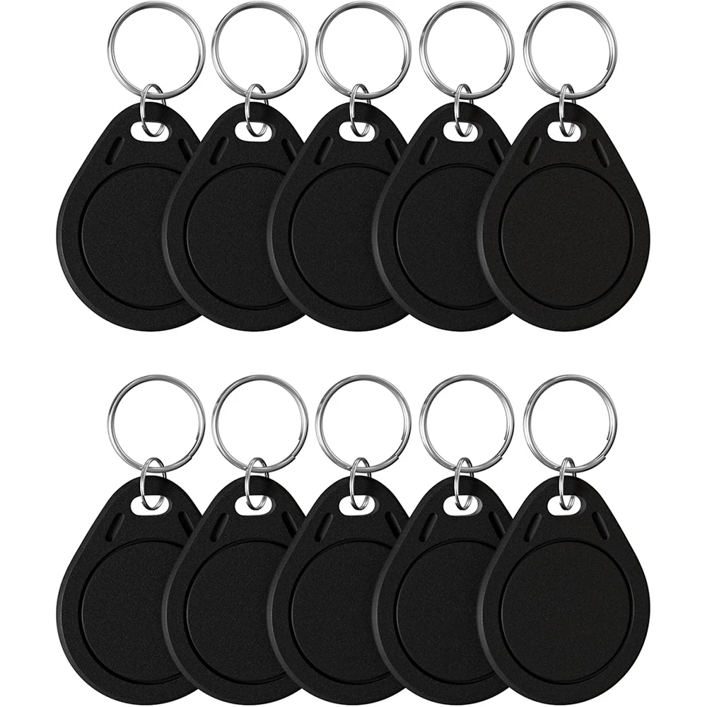 Chaveiros de token preto com chip rfid 13.56mhz mifare 1k para controle de acesso 13.56mhz, fechadura de armário e cartões de etiquetas de estacionamento