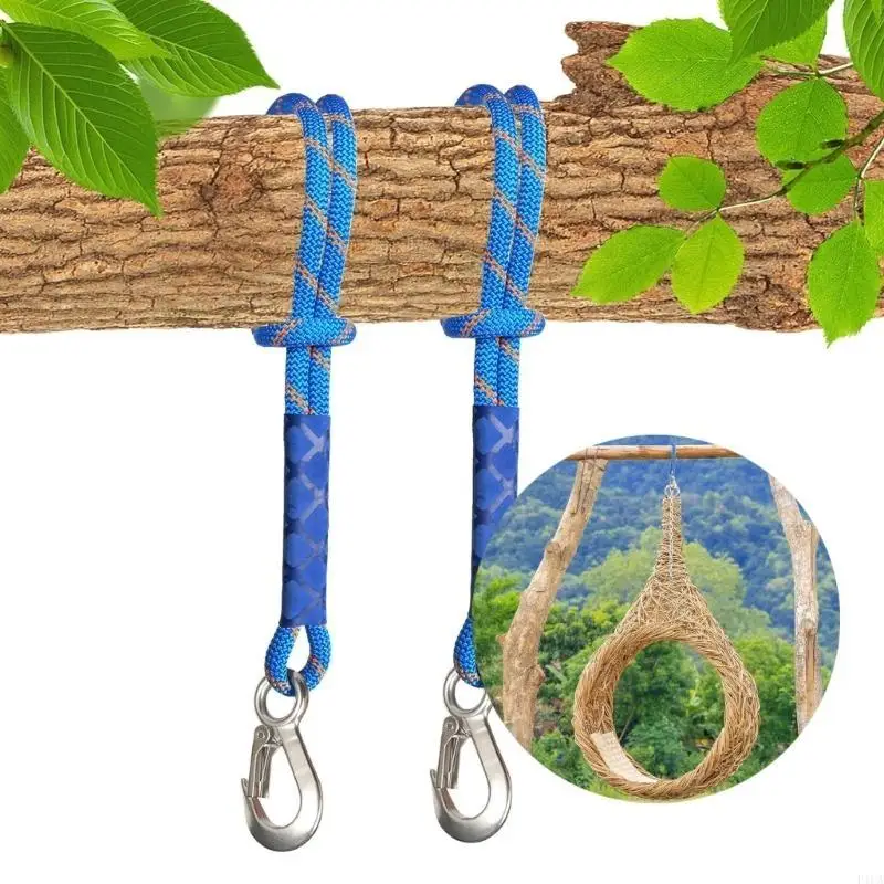 Dây võng Đu xoay Tệp 100cm Thích hợp cho cây ngoài trời và sân chơi được đặt với móc không gỉ